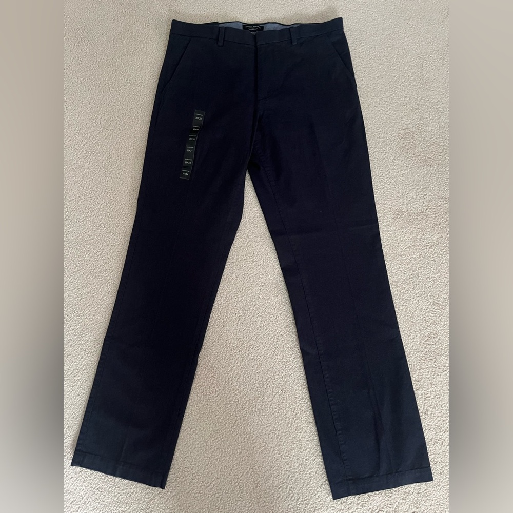 New With Tags Banana Republic Kentfield Pant Straight Fit 35 X 34 Heather Navy